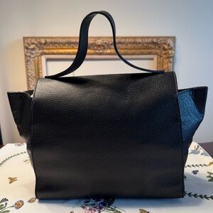 Vittoria Napoli Elegant Black Leather Satchel